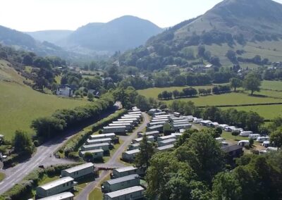 birds eye view of henstent holiday park