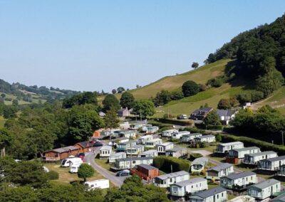 drone view of henstent park holiday homes