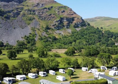 touring park with motorhomes